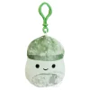 JazWares Squishmallow 3.5 Inch Ismail the Mushroom Velvet Squad Plush Clip - Owl & Goose Gifts| Plush Clips