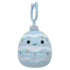 JazWares Squishmallow 3.5 Inch Keiko the Blue Tree Christmas Plush Clip| Plush Clips