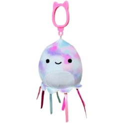 JazWares Squishmallow 3.5 Inch Krisa the Jellyfish Plush Clip - Owl & Goose Gifts| Plush Clips