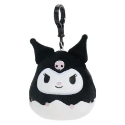 JazWares Squishmallow 3.5 Inch Kuromi the Sanrio Plush Clip - Owl & Goose Gifts| Plush Clips