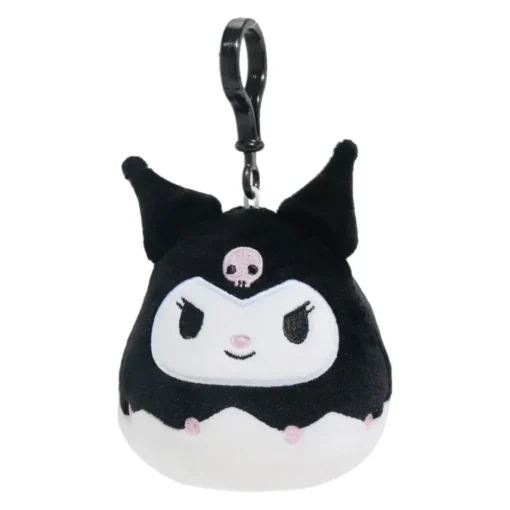 JazWares Squishmallow 3.5 Inch Kuromi the Sanrio Plush Clip - Owl & Goose Gifts| Plush Clips