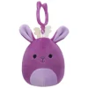 JazWares Squishmallow 3.5 Inch Maria Del Mar the Jackalope Plush Clip - Owl & Goose Gifts| Plush Clips