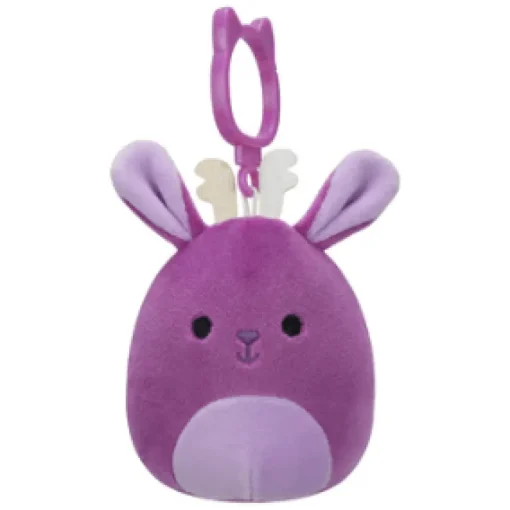 JazWares Squishmallow 3.5 Inch Maria Del Mar the Jackalope Plush Clip - Owl & Goose Gifts| Plush Clips
