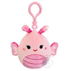 JazWares Squishmallow 3.5 Inch Mogo the Butterfly Velvet Squad Plush Clip - Owl & Goose Gifts| Plush Clips