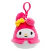 JazWares Squishmallow 3.5 Inch My Melody the Sanrio Plush Clip - Owl & Goose Gifts| Plush Clips