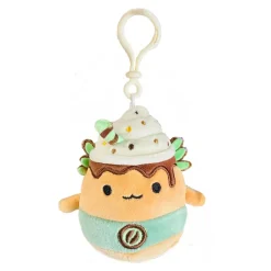 JazWares Squishmallow 3.5 Inch Nakobe the Axolotl Latte Plush Clip - Owl & Goose Gifts| Plush Clips