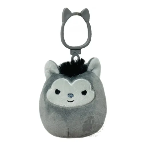 JazWares Squishmallow 3.5 Inch Noland the Werewolf Halloween Plush Clip - Owl & Goose Gifts| Plush Clips