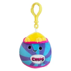 JazWares Squishmallow 3.5 Inch Patricia the Bag of Chips Neon Plush Clip - Owl & Goose Gifts| Plush Clips