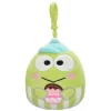 JazWares Squishmallow 3.5 Inch Sanrio Food Truck Keroppi Plush Clip - Owl & Goose Gifts| Plush Clips