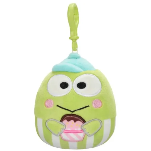 JazWares Squishmallow 3.5 Inch Sanrio Food Truck Keroppi Plush Clip - Owl & Goose Gifts| Plush Clips