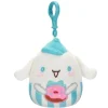 JazWares Squishmallow 3.5 Inch Sanrio Food Truck Cinnamoroll Plush Clip - Owl & Goose Gifts| Plush Clips