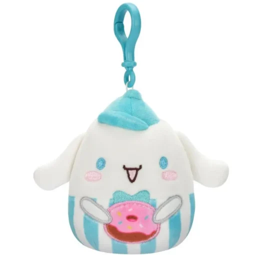 JazWares Squishmallow 3.5 Inch Sanrio Food Truck Cinnamoroll Plush Clip - Owl & Goose Gifts| Plush Clips