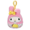 JazWares Squishmallow 3.5 Inch Sanrio Food Truck My Melody Plush Clip - Owl & Goose Gifts| Plush Clips