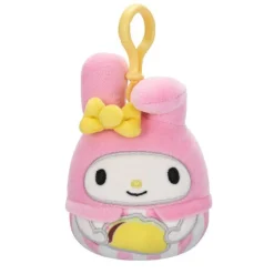 JazWares Squishmallow 3.5 Inch Sanrio Food Truck My Melody Plush Clip - Owl & Goose Gifts| Plush Clips