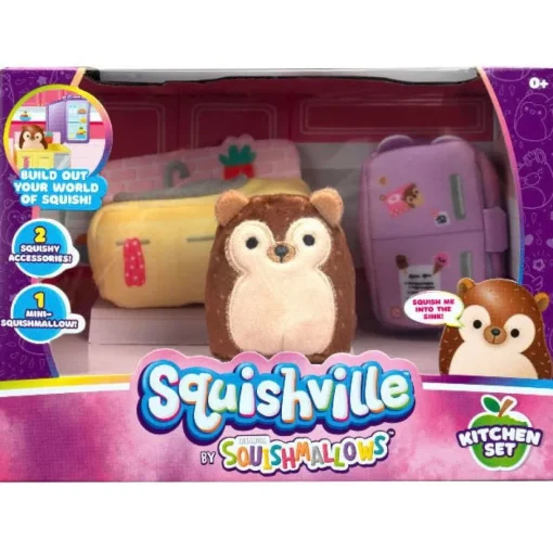 Owl & Goose Gifts Squishmallow 2 Inch Squishville Kitchen Set -| Imaginative Play