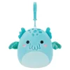 JazWares Squishmallow 3.5 Inch Theotto the Cthulu Monster Plush Clip - Owl & Goose Gifts| Plush Clips