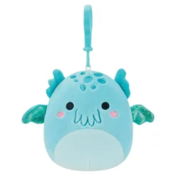 JazWares Squishmallow 3.5 Inch Theotto the Cthulu Monster Plush Clip - Owl & Goose Gifts| Plush Clips