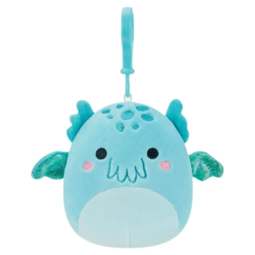 JazWares Squishmallow 3.5 Inch Theotto the Cthulu Monster Plush Clip - Owl & Goose Gifts| Plush Clips