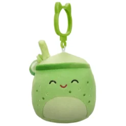 JazWares Squishmallow 3.5 Inch Townes the Green Juice Plush Clip - Owl & Goose Gifts| Plush Clips