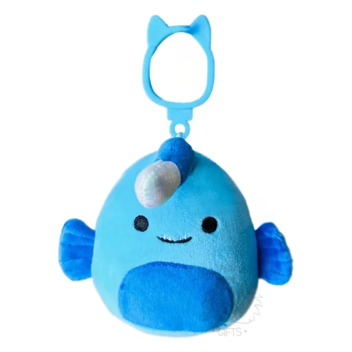 JazWares Squishmallow 3.5 Inch Zal the Angler Fish Plush Clip - Owl & Goose Gifts| Plush Clips