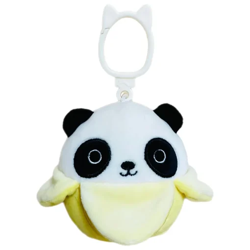 JazWares Squishmallow Clip Banana Panda - Stanley 3.5 Inch| Plush Clips