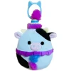 JazWares Squishmallow Clip Clown Cow - Cillian 3.5 Inch| Plush Clips