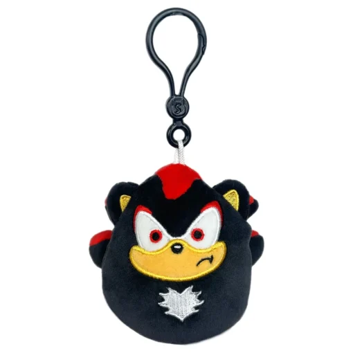 Jazwares Squishmallow Clip Sonic the Hedgehog SHADOW - Sega 3.5 Inch| Plush Clips