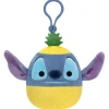 Jazwares Squishmallow Clip Stitch Pineapple - Disney 3.5 Inch| Plush Clips