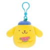 JazWares Squishmallow Clip Tropical Pompompurin - Sanrio 3.5 Inch| Plush Clips