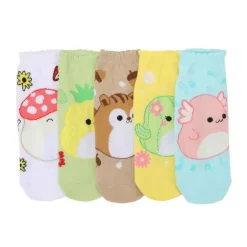 Owl & Goose Gifts Squishmallow Women's 5 Pack Scalloped Edge Socks -| Lifestyle