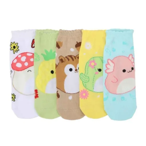 Owl & Goose Gifts Squishmallow Women's 5 Pack Scalloped Edge Socks -| Lifestyle