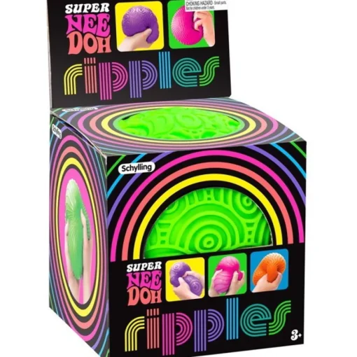 Owl & Goose Gifts Super Nee Doh Ripples 4.5 Inch Squish Ball Fidget Toy -| Sensory Toys