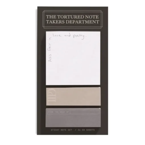 Owl & Goose Gifts The Tortured Note Takers Department Sticky Note Set by Shop Trimmings -| Stickers & Stationary