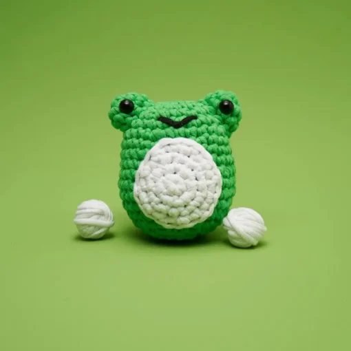 Owl & Goose Gifts The Woobles Henri the Frog Beginner Crochet Kit -| Plush Toys|Activities & Crafts
