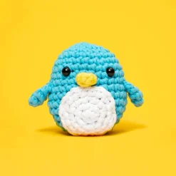 Owl & Goose Gifts The Woobles Pierre the Blue Penguin Beginner Crochet Kit -| Plush Toys|Activities & Crafts
