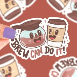 Owl & Goose Gifts Turtle's Soup Brew Can Do It Vinyl Sticker -| Stickers & Stationary