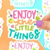 Owl & Goose Gifts Turtle's Soup Enjoy The Little Things Vinyl Sticker -| Stickers & Stationary