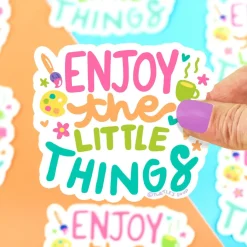 Owl & Goose Gifts Turtle's Soup Enjoy The Little Things Vinyl Sticker -| Stickers & Stationary