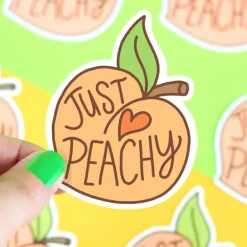 Owl & Goose Gifts Turtle's Soup Just Peachy Vinyl Sticker -| Stickers & Stationary