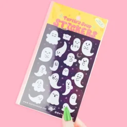 Owl & Goose Gifts Turtle's Soup Kawaii Ghosts Halloween Vinyl Sticker Sheet| Stickers & Stationary