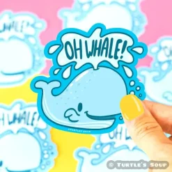 Owl & Goose Gifts Turtle's Soup Oh Whale Vinyl Sticker -| Stickers & Stationary