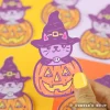 Owl & Goose Gifts Turtle's Soup Pumpkin Kitty Halloween Vinyl Sticker| Stickers & Stationary