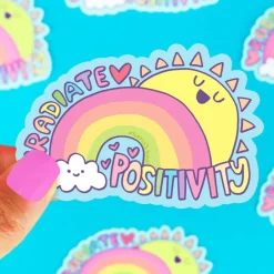 Owl & Goose Gifts Turtle's Soup Radiate Positivity Vinyl Sticker -| Stickers & Stationary