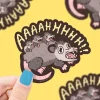 Owl & Goose Gifts Turtle's Soup Screaming Opposum Vinyl Sticker -| Stickers & Stationary
