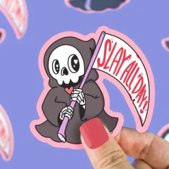 Owl & Goose Gifts Turtle's Soup Slay All Day Halloween Vinyl Sticker -| Stickers & Stationary