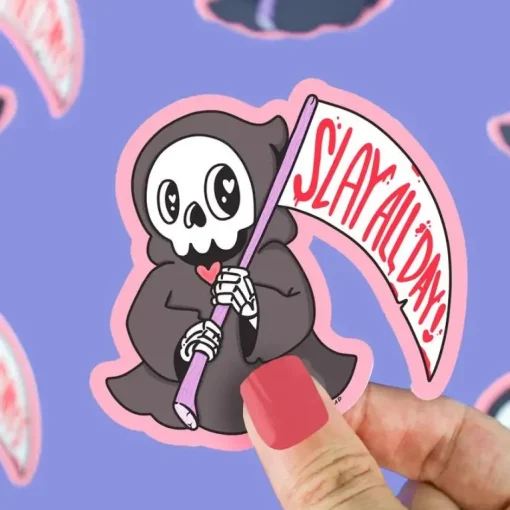 Owl & Goose Gifts Turtle's Soup Slay All Day Halloween Vinyl Sticker -| Stickers & Stationary