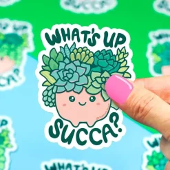 Owl & Goose Gifts Turtle's Soup What's Up Succa? Vinyl Sticker -| Stickers & Stationary