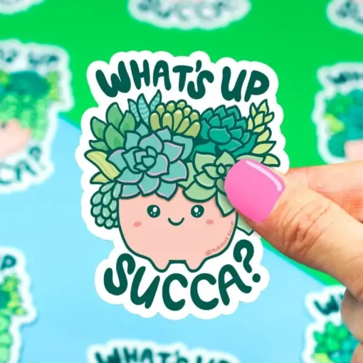 Owl & Goose Gifts Turtle's Soup What's Up Succa? Vinyl Sticker -| Stickers & Stationary