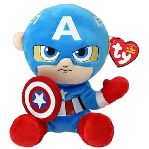 Owl & Goose Gifts Ty Beanie Babies 8 Inch Captain America Marvel Plush Toy -| Plush Toys