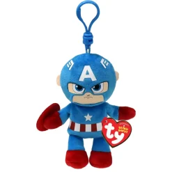 Owl & Goose Gifts Ty Beanie Babies 4 Inch Marvel Captain America Plush Clip -| Plush Toys|Plush Clips